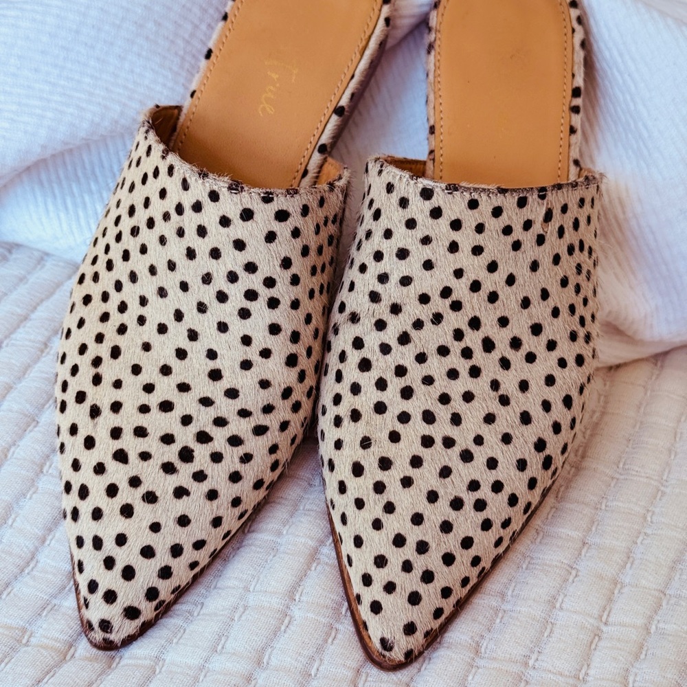 Polka Dot Slip-On Mules